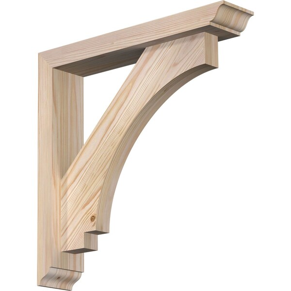 Ekena Millwork Imperial Traditional Smooth Bracket w/ Offset Brace, Douglas Fir, 3 1/2"W x 18"D x 18"H BKT0402X18X18IMP01SDF - main